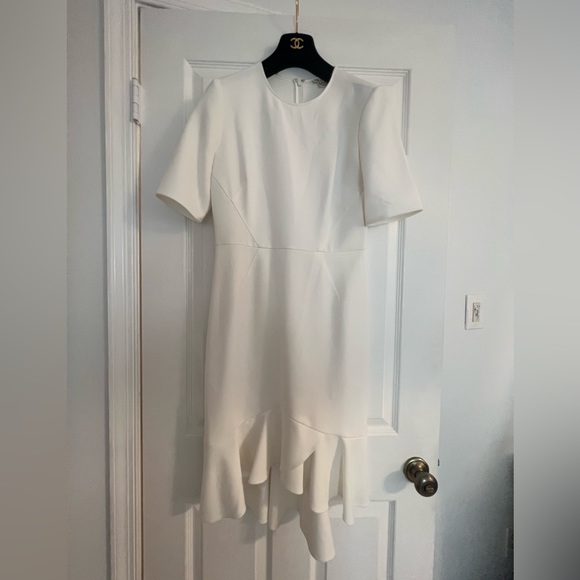 long sleeve v neck dress Norma Kamali Long Sleeve V Neck Shirred Front Flared Gown in Metallic Silver main image 0
